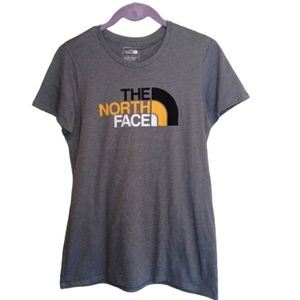 Women's X-Small THE NORTH FACE Classic Fit Gray/Yellow/Black s.s Shirt